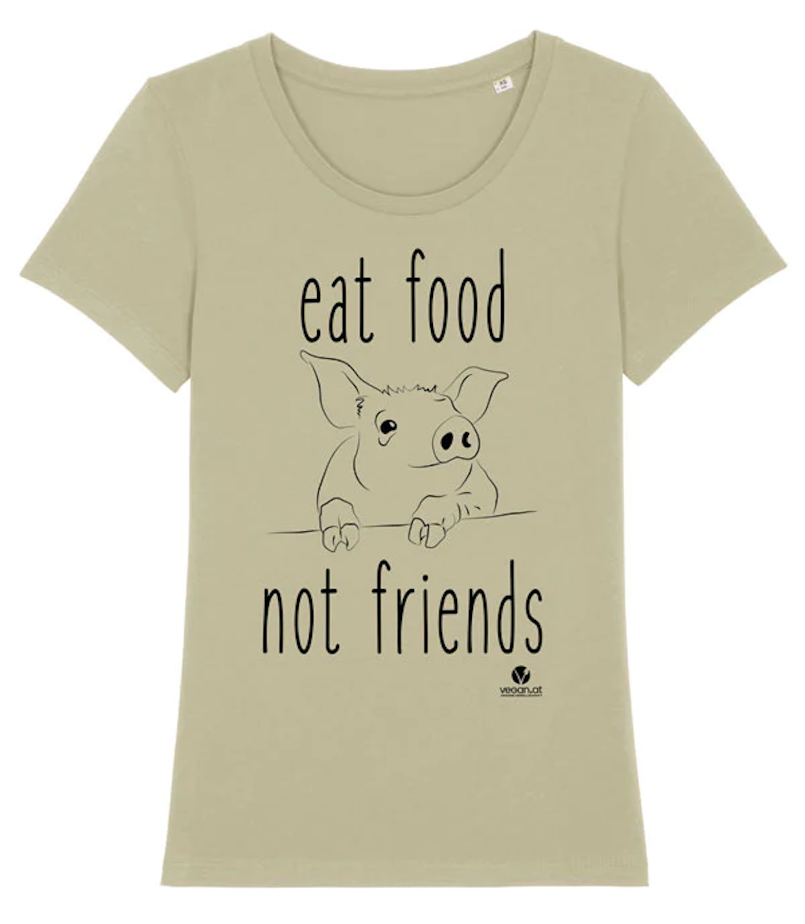 Bild von Shirt Eat Food Not Friends in sage