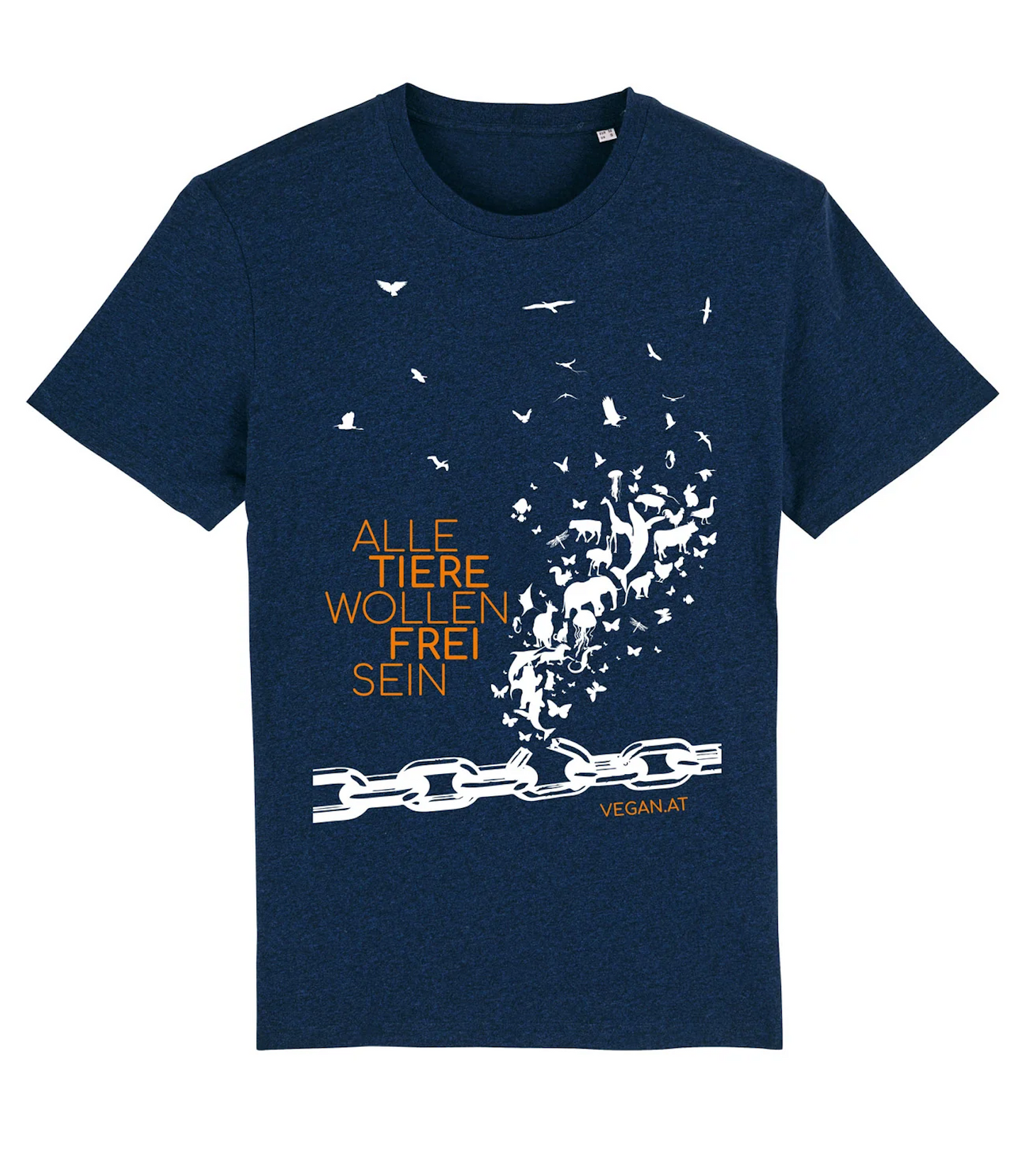 Bild von Shirt Alle Tiere wollen frei sein in dunkelblau