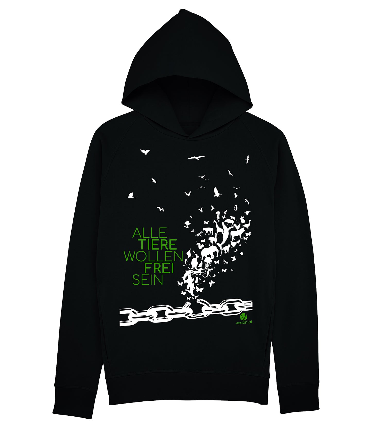 Bild von Pullover Alle Tiere wollen frei sein in schwarz