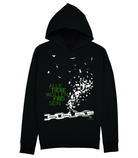Bild von Pullover Alle Tiere wollen frei sein in schwarz