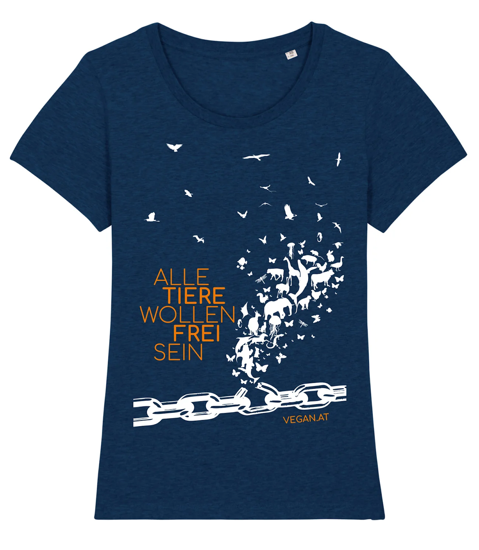 Bild von Shirt Alle Tiere wollen frei sein in dunkelblau