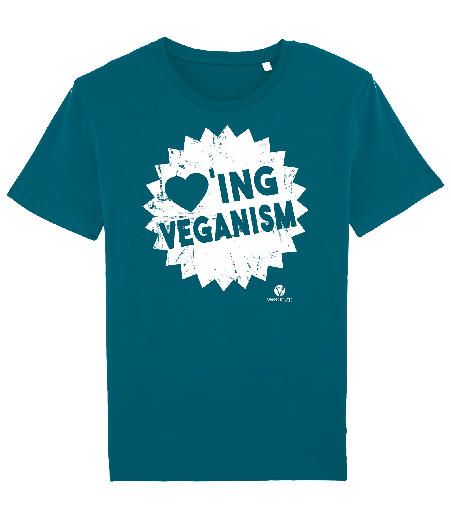 Bild von Shirt Loving Veganism in blau