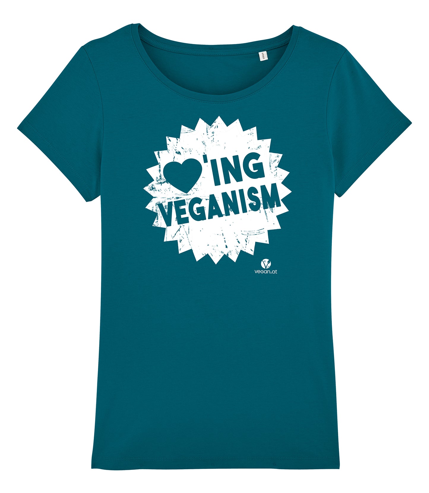 Bild von Shirt Loving Veganism in blau
