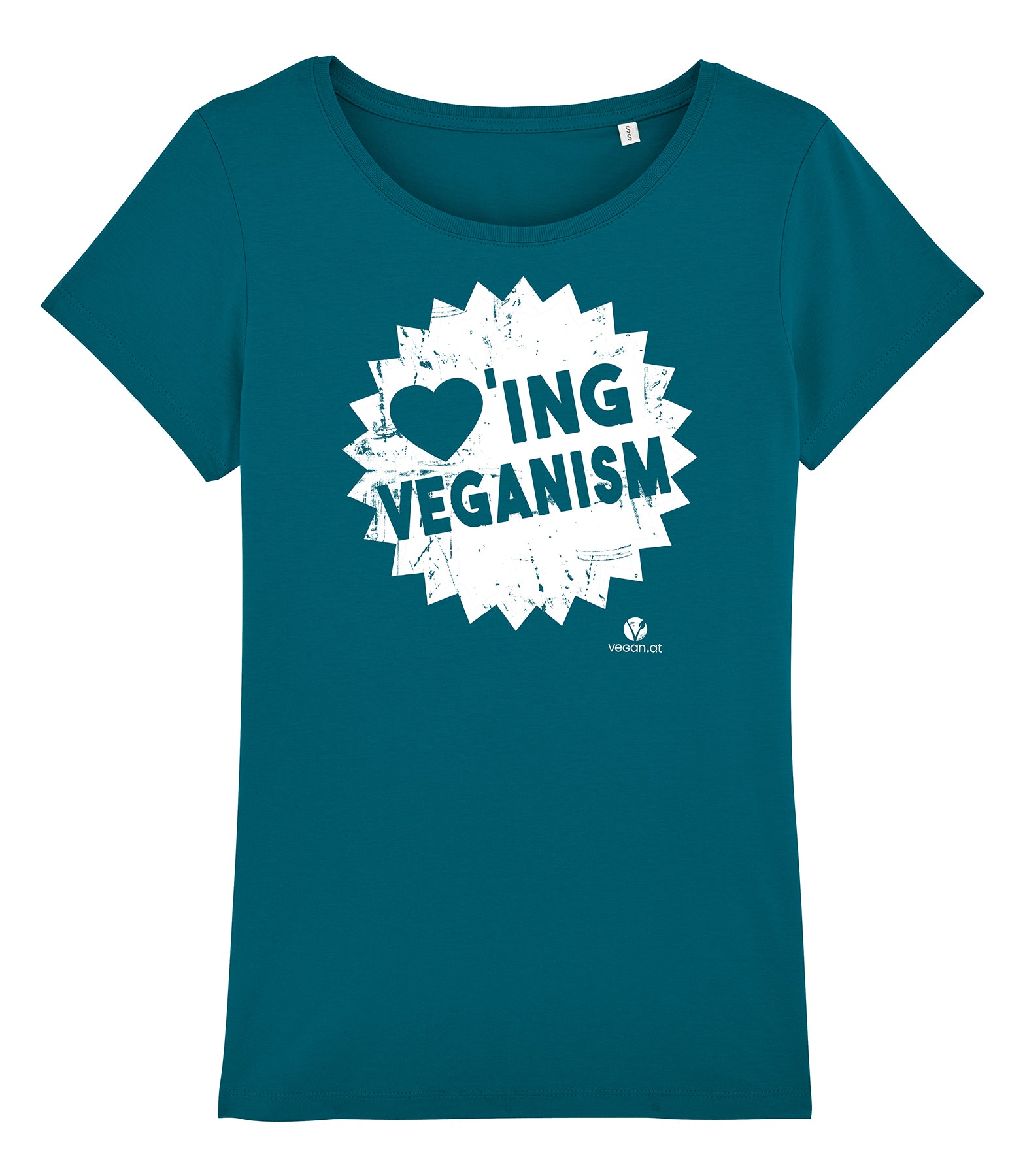 Bild von Shirt Loving Veganism in blau