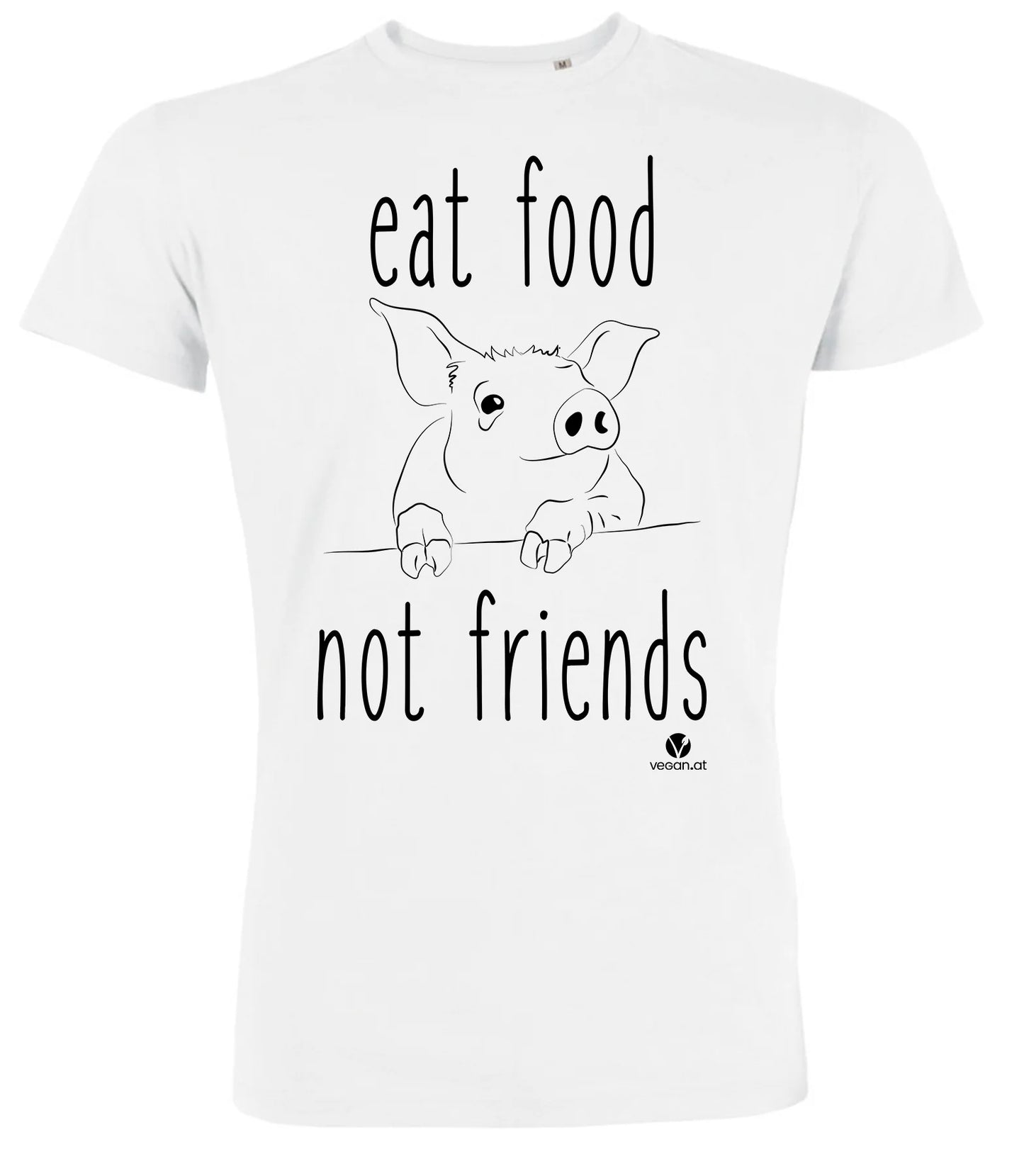 Bild von Shirt Eat Food Not Friends in weiß