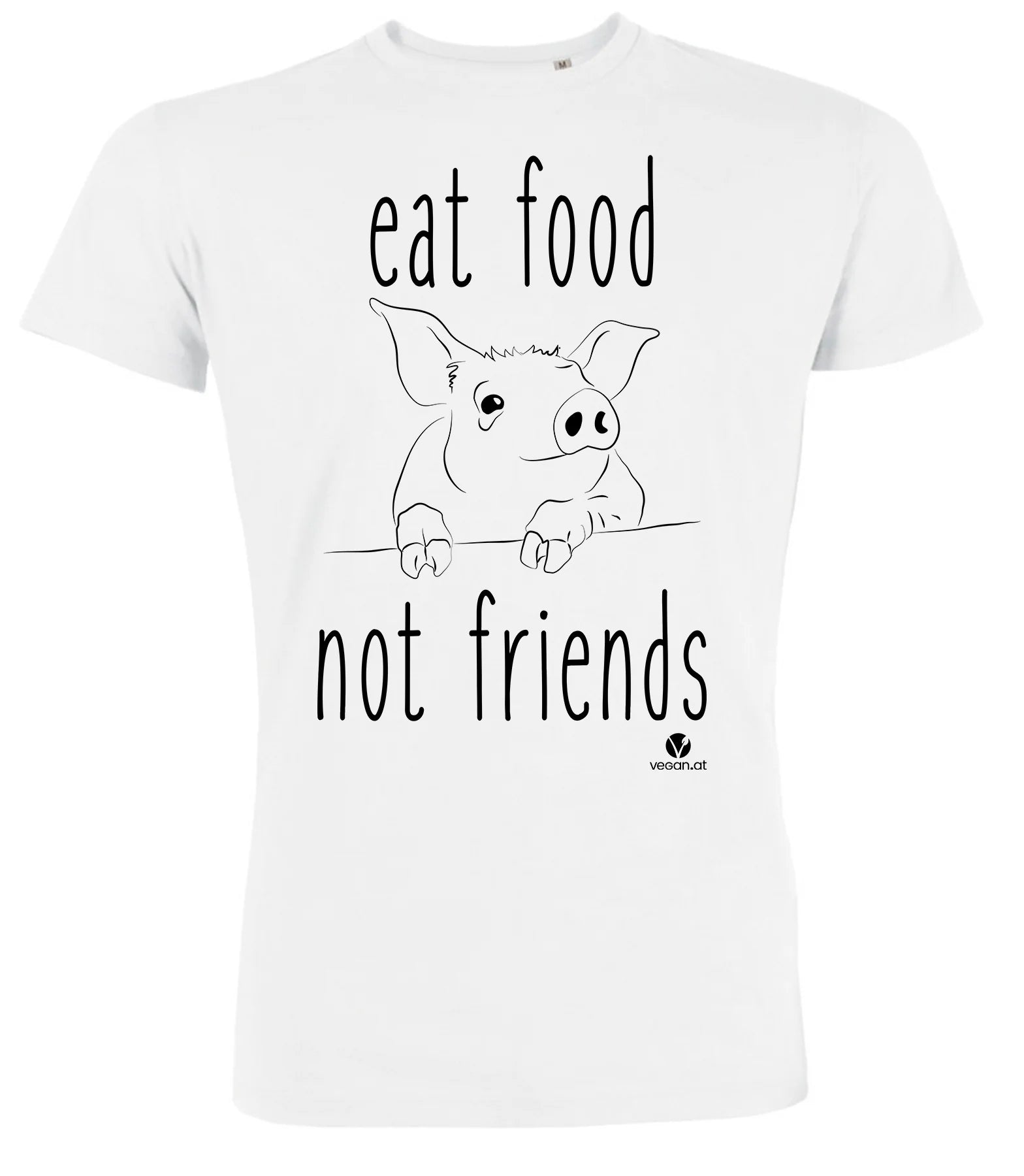 Bild von Shirt Eat Food Not Friends in weiß