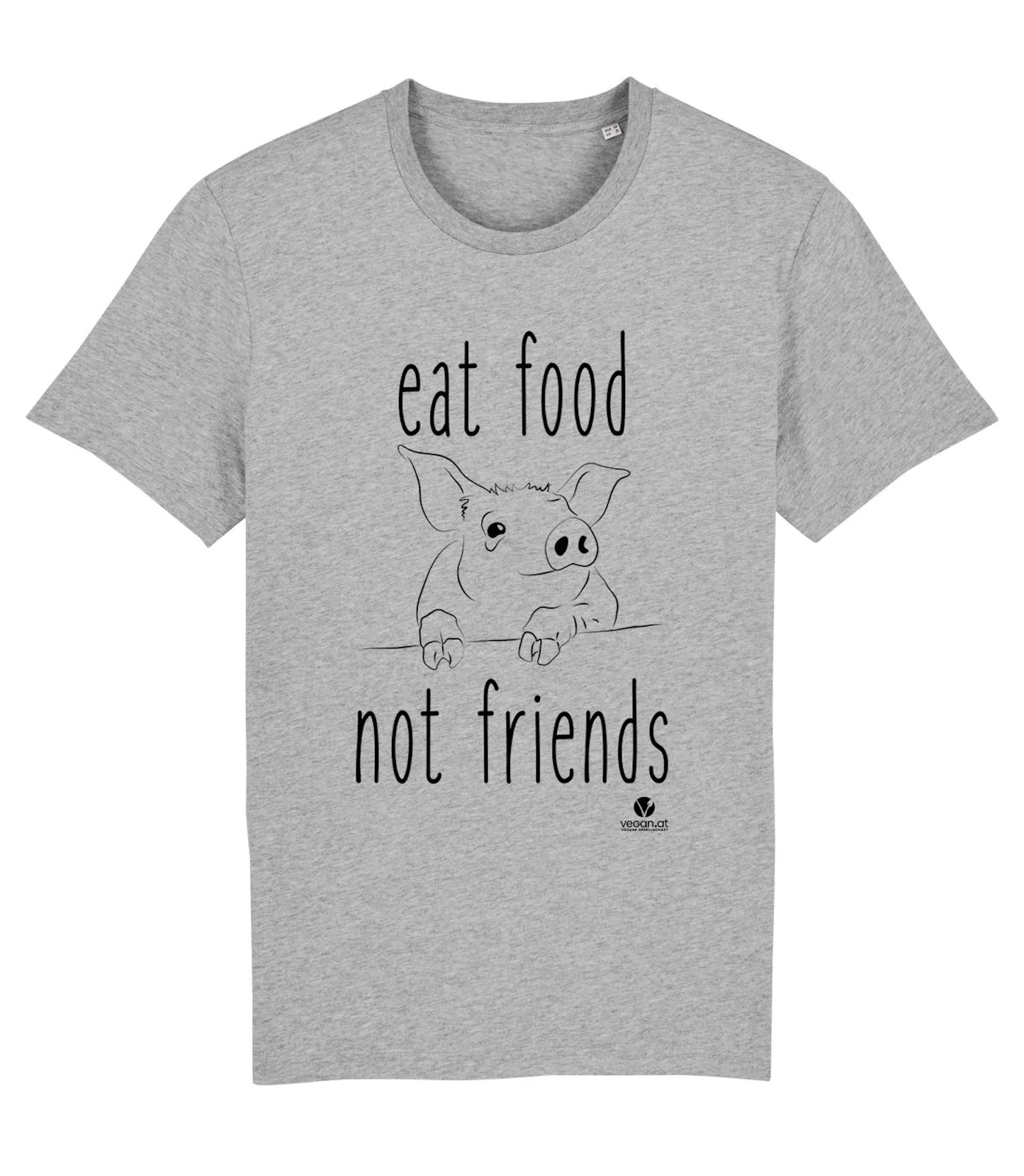 Bild von Shirt Eat Food Not Friends in grau