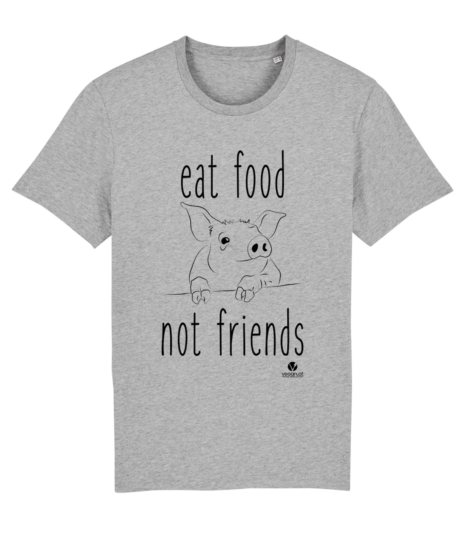 Bild von Shirt Eat Food Not Friends in grau