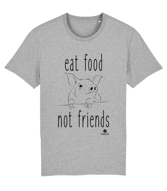 Bild von Shirt Eat Food Not Friends in grau